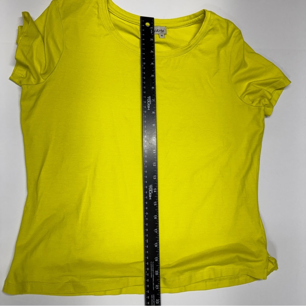 A La Carte Neon Yellow Short Sleeve Crewneck Tee - Picture 7 of 7